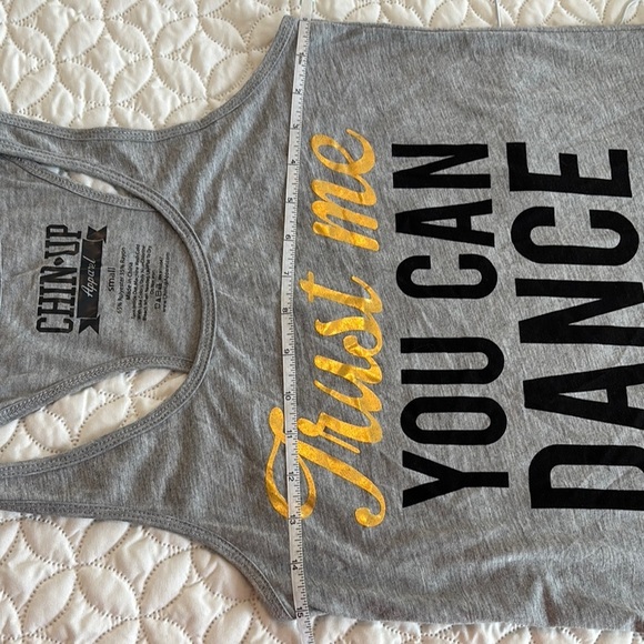 3 for $10 Chin-Up Metallic Gold Muscle Shirt “Trust Me You Can Dance-Wine” - Picture 4 of 5